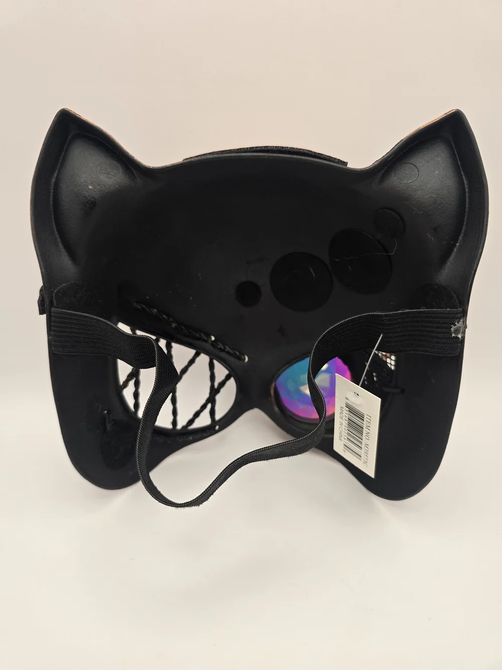 Steampunk Cat Ear Mask Iridescent Monocle & Gears Masquerade Party